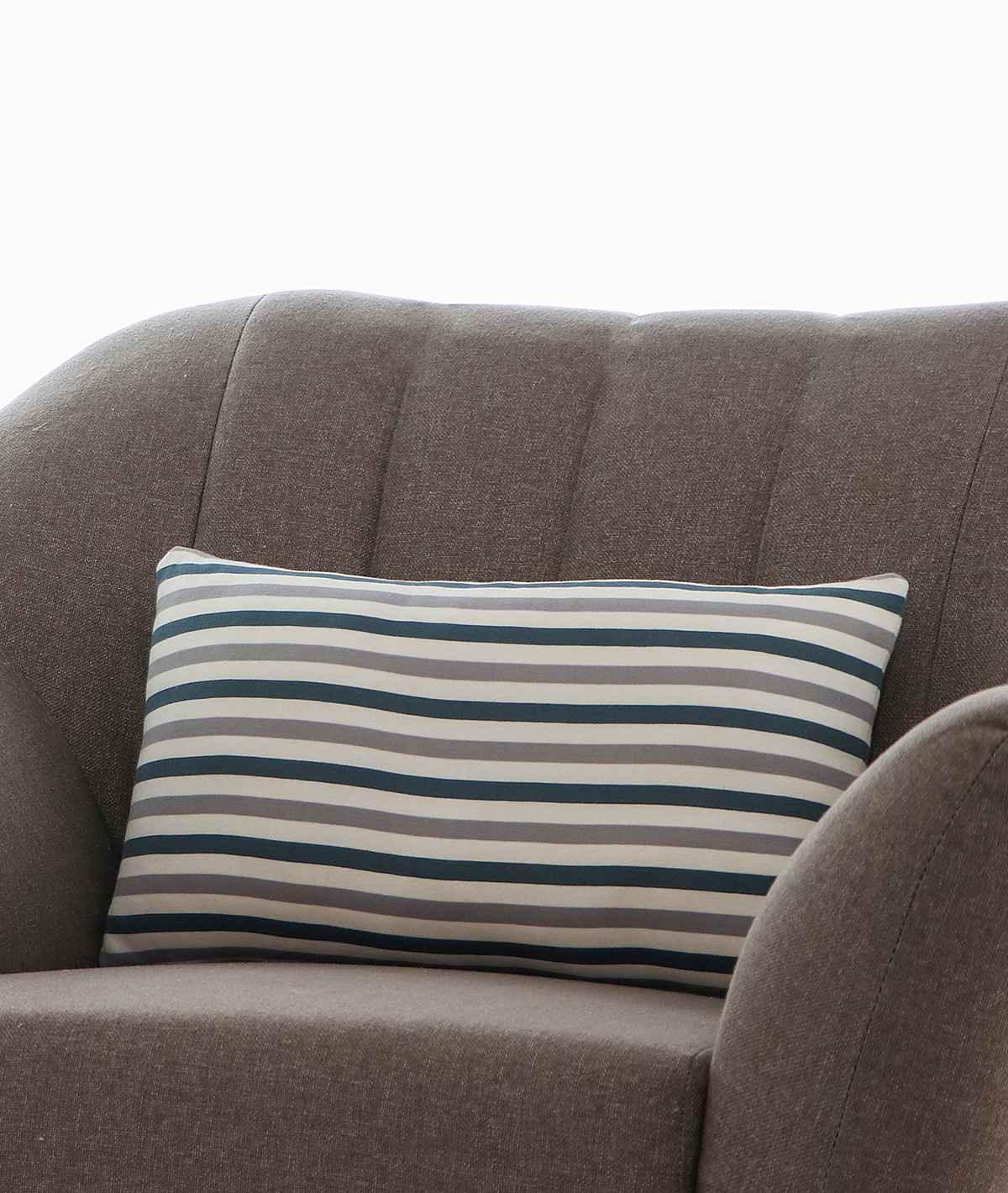 Enera Champion Blue & Natural Light Color 12x20 Inch Cushion Cover - enera