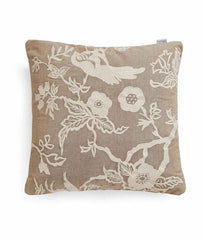 Enera Embroidery Stone Color 18x18 Inch Cushion Cover - enera