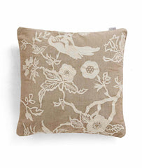Enera Embroidery Stone Color 18x18 Inch Cushion Cover - enera