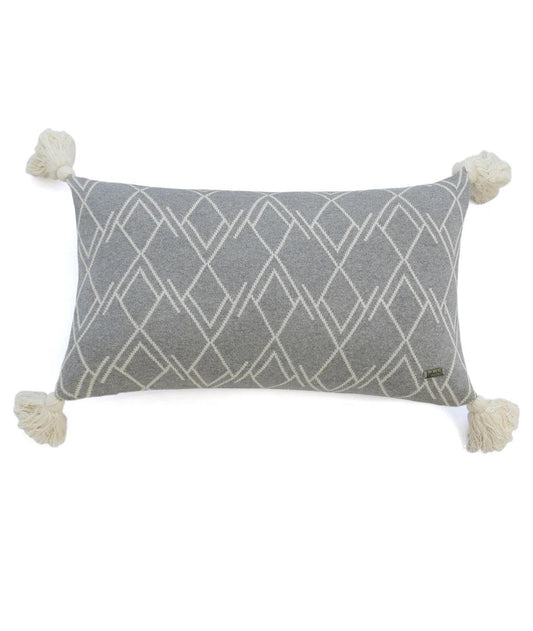Enera Light Grey Melange & Natural Color 12x20 Inch Cushion Cover - enera