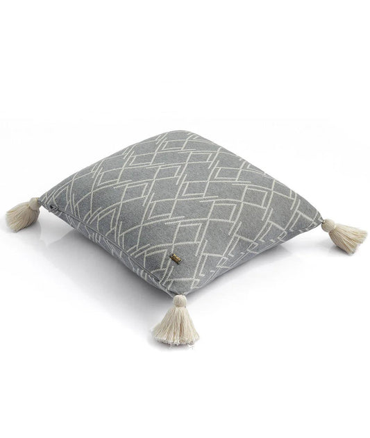 Enera Light Grey Melange & Natural Color 18x18 Inch Cushion Cover - enera