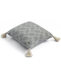 Enera Light Grey Melange & Natural Color 18x18 Inch Cushion Cover - enera