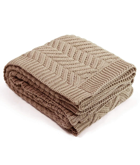 Enera Oatmeal Color Throw - enera