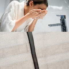 Enera Bamboo Collection Light Peach Grey Color T350-A Hand Towel - enera