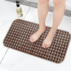 Enera PVC Shower Mat Bubble Brown Color Non-Slip Bathtub Mat - enera