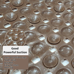 Enera PVC Shower Mat Bubble Brown Color Non-Slip Bathtub Mat - enera