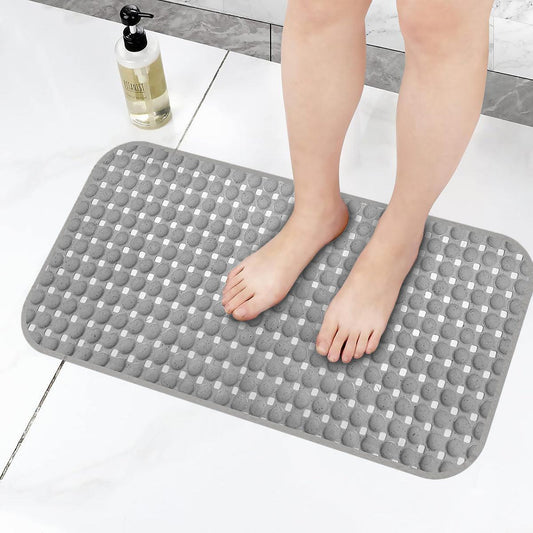 Enera PVC Shower Mat Bubble Grey Color Non-Slip Bathtub Mat - enera