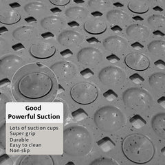 Enera PVC Shower Mat Bubble Grey Color Non-Slip Bathtub Mat - enera