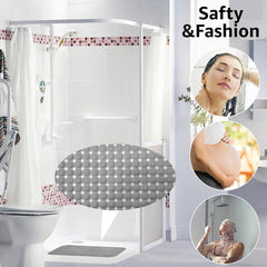 Enera PVC Shower Mat Bubble Grey Color Non-Slip Bathtub Mat - enera