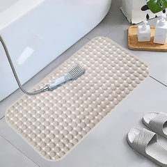 Enera PVC Shower Mat Bubble Beige Color Non-Slip Bathtub Mat - enera