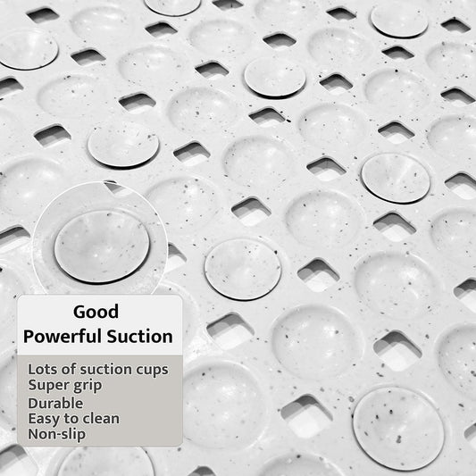 Enera PVC Shower Mat Bubble White Color Non-Slip Bathtub Mat - enera