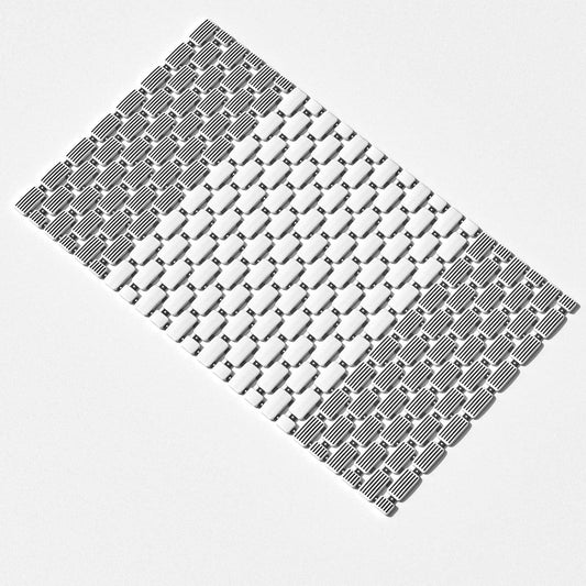 Enera PVC Shower Mat Mosaic White Grey Color Non-Slip Bathtub Mat - enera