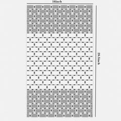 Enera PVC Shower Mat Mosaic White Grey Color Non-Slip Bathtub Mat - enera