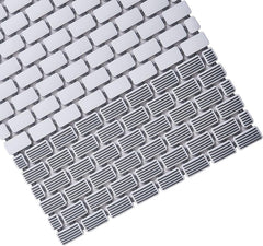 Enera PVC Shower Mat Mosaic White Grey Color Non-Slip Bathtub Mat - enera