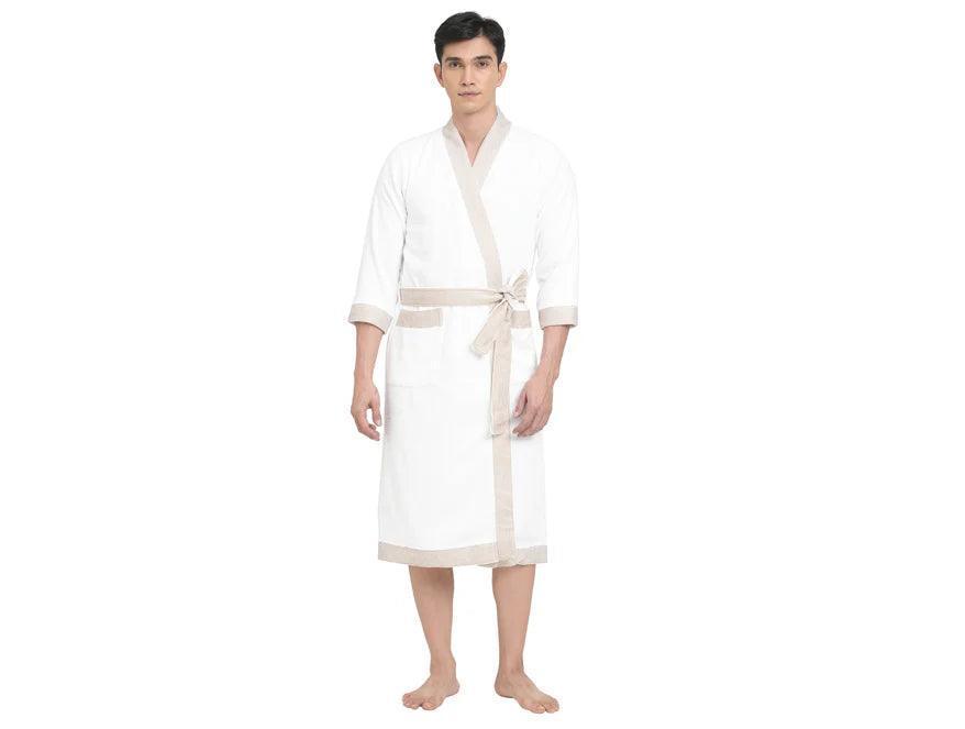 Enera Innovation White Color Medium Bath Robe - enera