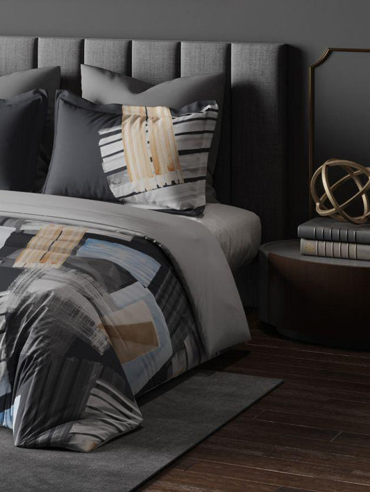 D'Decor Esteem Collection Kaleido Kanvas-Castle Rock King Size Double Bedsheet - enera