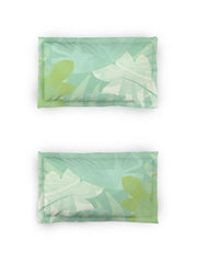 D'Decor Maxima Collection Paradise Leaves Jade Sheen Color Double Bedsheets - enera
