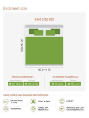D'Decor Radiance Collection Nirvana-Clay King Size Double Bedsheet - enera
