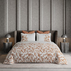 D'Decor Radiance Collection Trellis-Dusty Coral King Size Double Bedsheet - enera