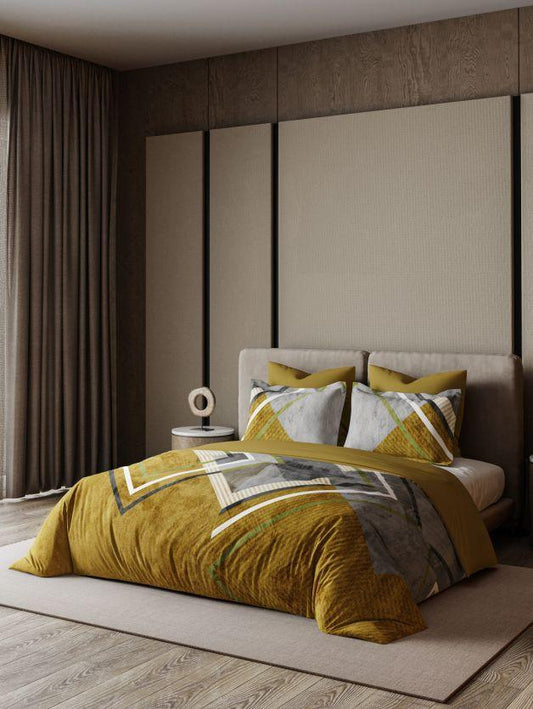 D'Decor Elemental Collection Oliventine King Size Double Bedsheet - enera