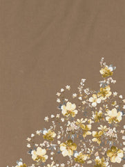 D'Decor Memento Collection Floral Bliss-Tobacco Brown Double Bedsheet - enera