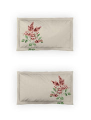 D'Decor Memento Collection Serene Florals-Burnt Sienna King Size Double Bedsheet - enera