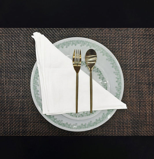 Enera Plain Table Napkin in White Color 6 Pcs - enera