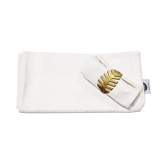 Enera Plain Table Napkin in White Color 6 Pcs - enera