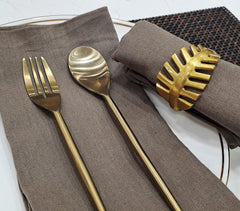Enera Plain Table Napkin in Brown Color 12 Pcs - enera