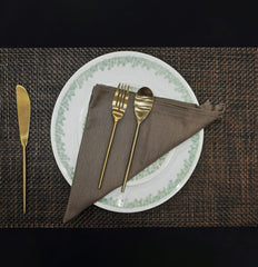 Enera Plain Table Napkin in Brown Color 12 Pcs - enera