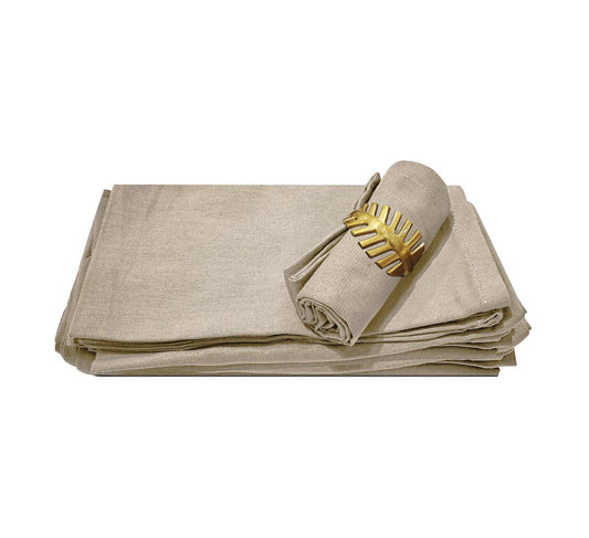 Enera Plain Table Napkin in Ivory Color 12 Pcs - enera