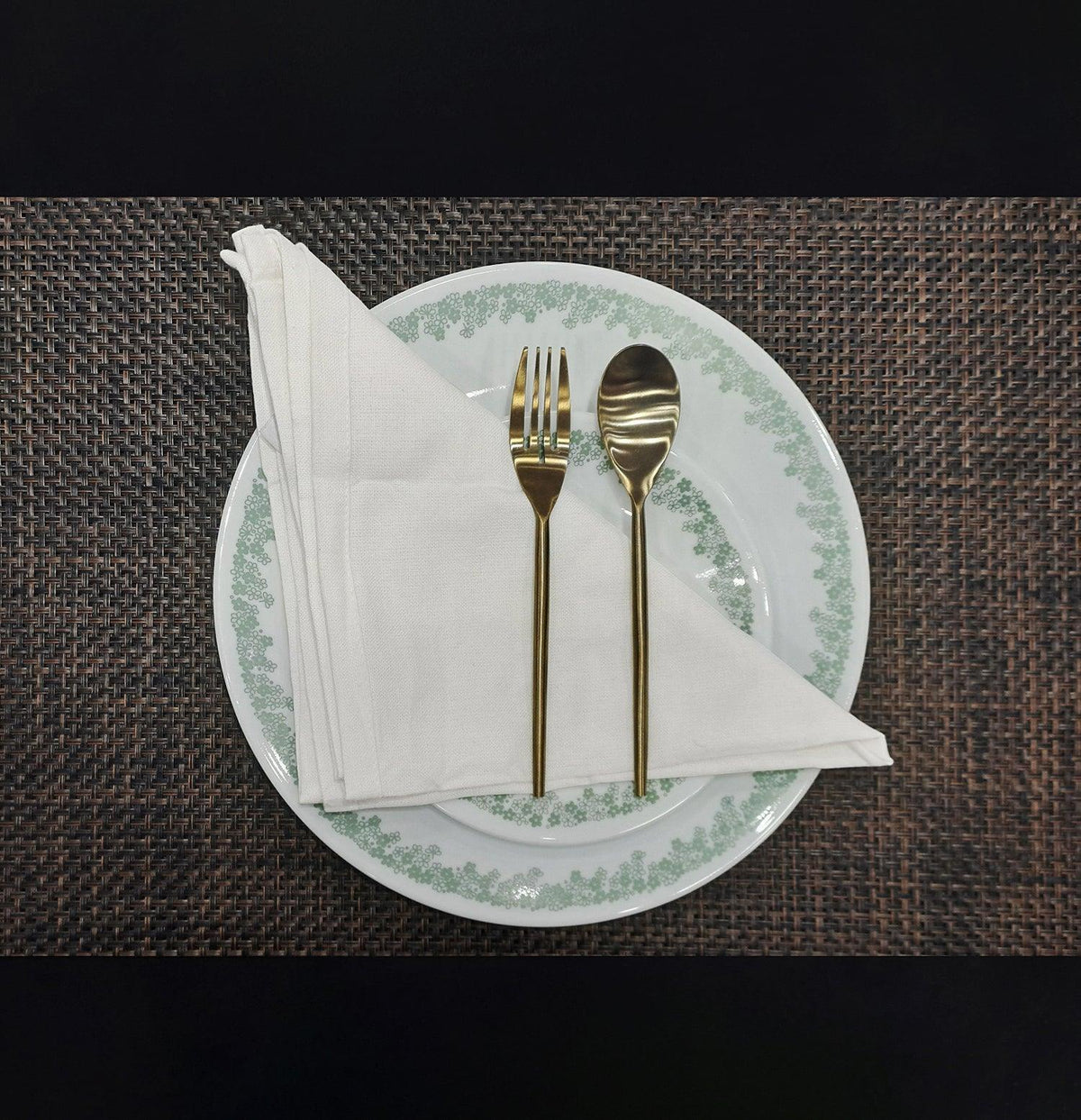 Enera Plain Table Napkin in White Color 12 Pcs - enera