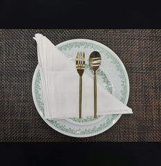 Enera Plain Table Napkin in White Color 12 Pcs - enera