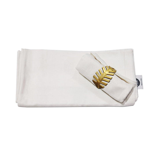 Enera Plain Table Napkin in White Color 12 Pcs - enera