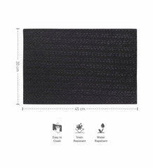 Enera Canvas Black Color 30 X 45 cm Table Mat - enera