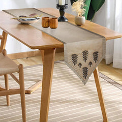Enera Nut Cracket Work Ivory Colour 32x180 cm Table Runner - enera