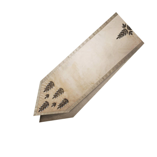 Enera Nut Cracket Work Ivory Colour 32x180 cm Table Runner - enera