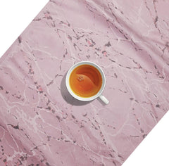 Enera Ultra Smoothfoll Peach Marble Design Colour 32 x 180 cm Table Runner - enera