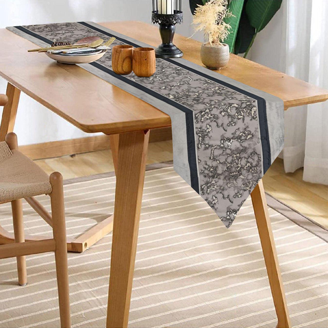 Enera Marble Design in Grey Colour 36x183 cm Table Runner - enera