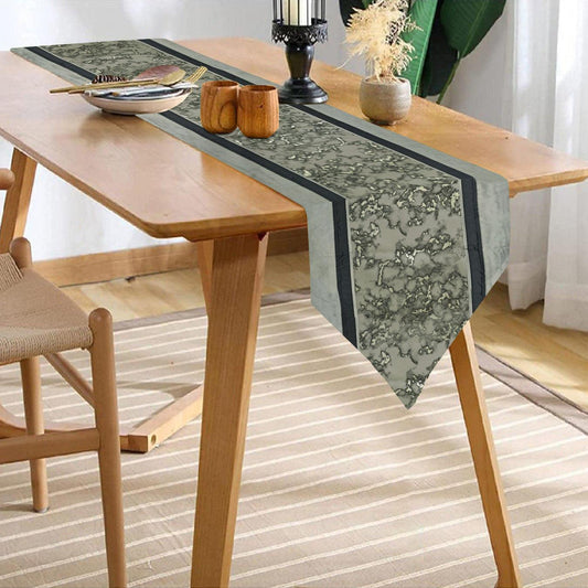 Enera Marble Design in Pista Green Colour 36x183cm Table Runner - enera