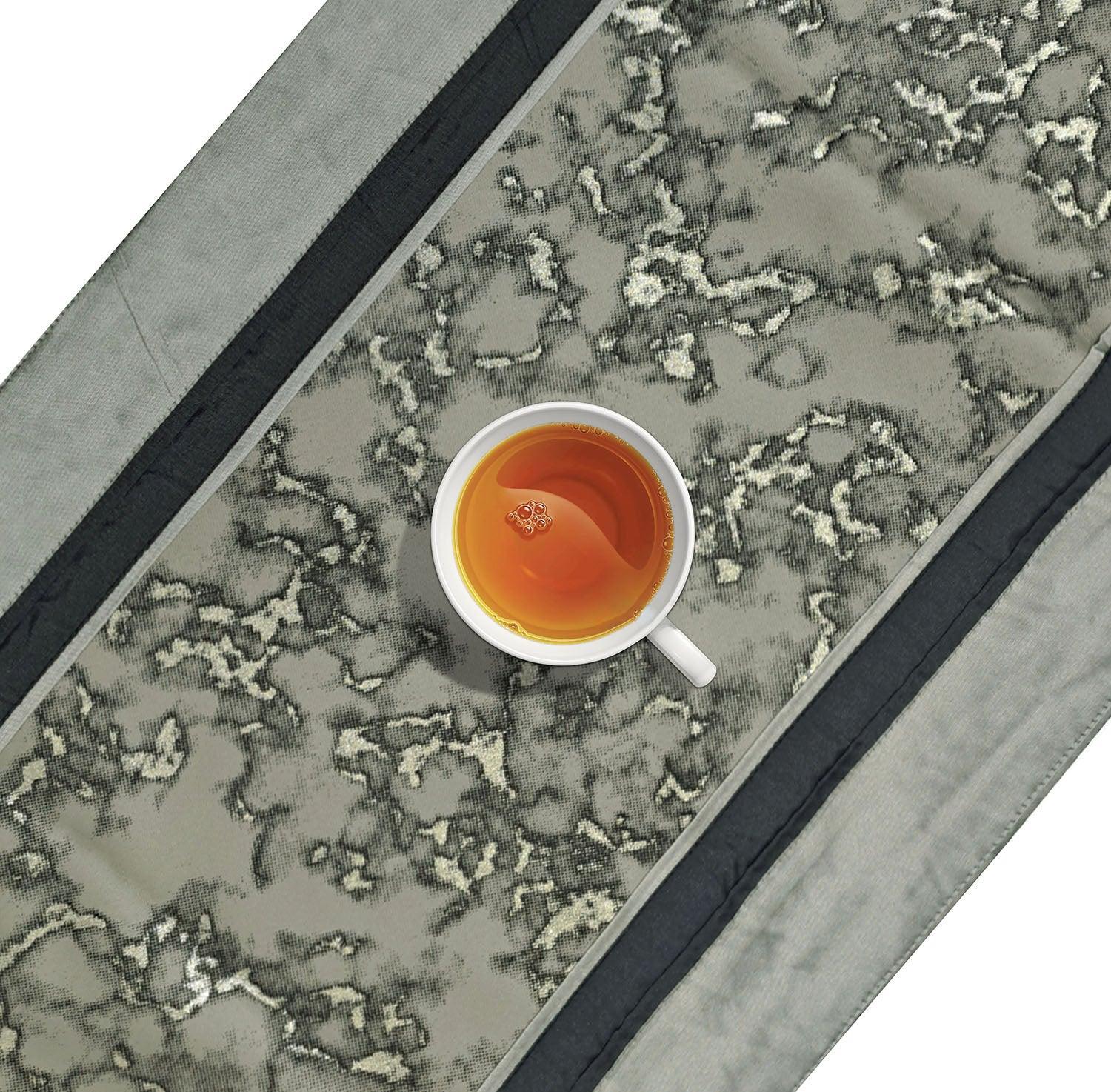 Enera Marble Design in Pista Green Colour 36x183cm Table Runner - enera