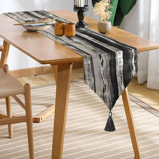 Enera Grey & Silver Colour 32x180cm Table Runner - enera