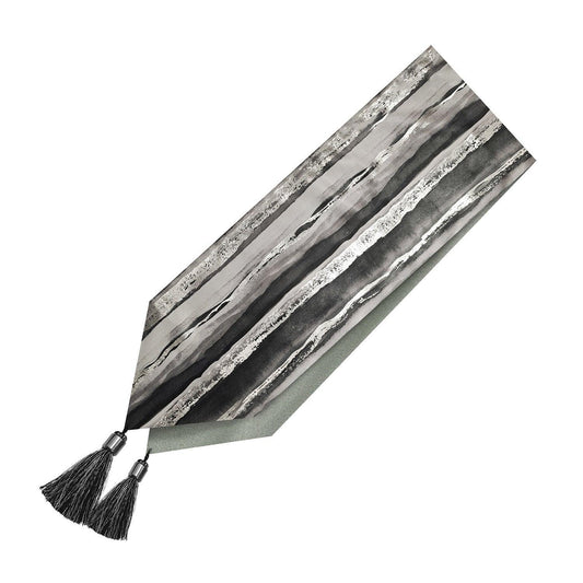 Enera Grey & Silver Colour 32x180cm Table Runner - enera
