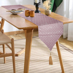 Enera Platinum Silver Peach Colour 32x180 cm Table Runner - enera