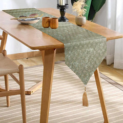 Enera Platinum Light Mustard Colour 32x180 cm Table Runner - enera
