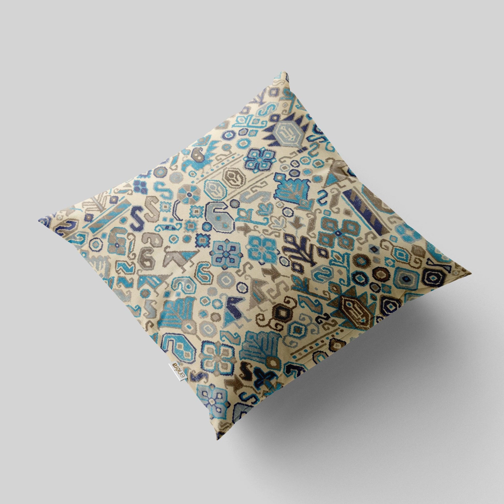 Enera SRM Kili 403 Beige Color 16x16 Inch Cushion Cover