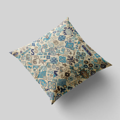 Enera SRM Kili 403 Beige Color 16x16 Inch Cushion Cover - enera