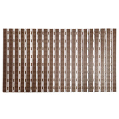 Enera PVC Shower Mat Track Dotted Brown Color Non-Slip Bathtub Mat - enera