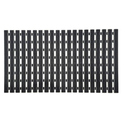 Enera PVC Shower Mat Track Dotted Dark Grey Color Non-Slip Bathtub Mat - enera