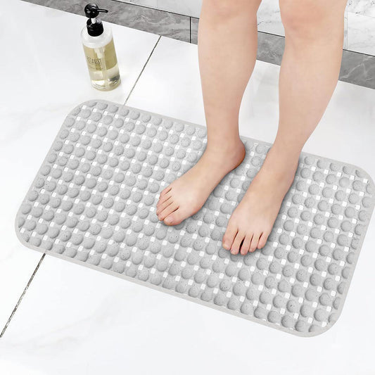 Enera PVC Shower Mat Bubble Light Grey Color Non-Slip Bathtub Mat - enera
